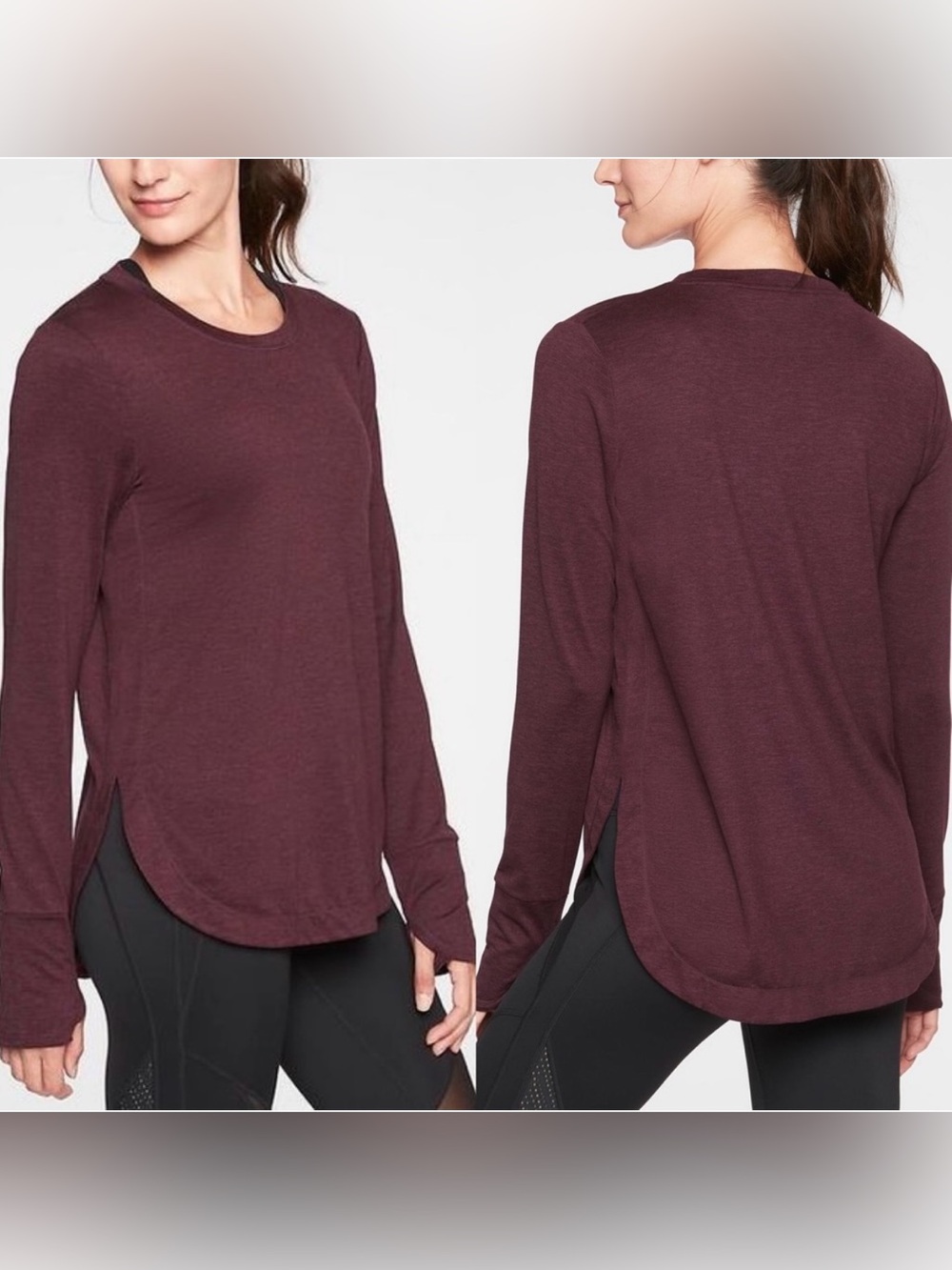 Athleta Uptempo Shirt Long Sleeve Size Large